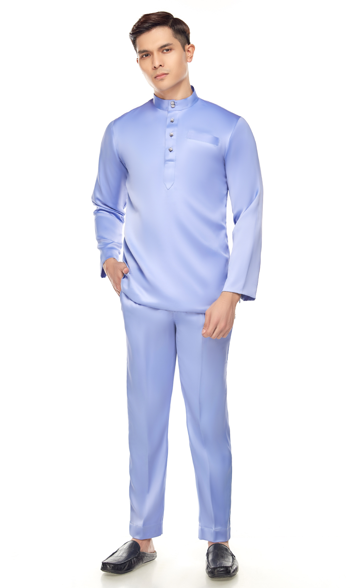 Mizan Baju Melayu in Cobalt Blue